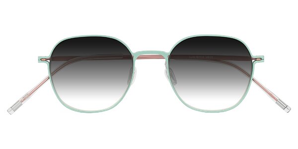 Front of Lytle in Matte Teal/Pink