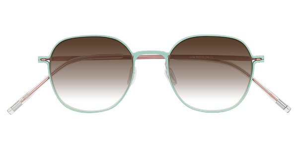 Front of Lytle in Matte Teal/Pink