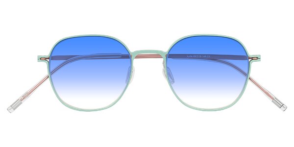 Front of Lytle in Matte Teal/Pink