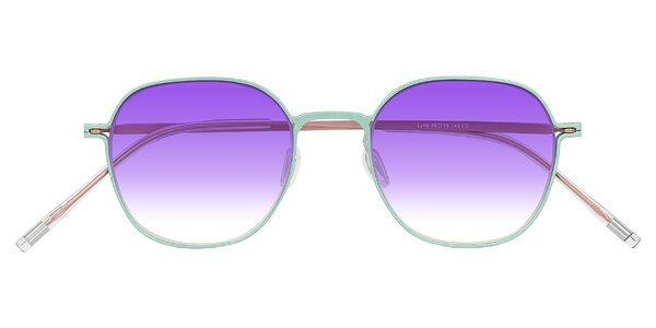 Front of Lytle in Matte Teal/Pink