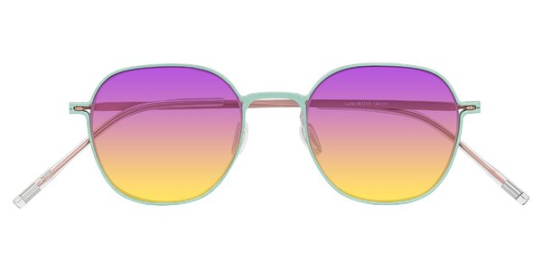 Front of Lytle in Matte Teal/Pink