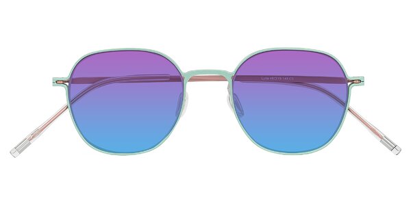 Front of Lytle in Matte Teal/Pink