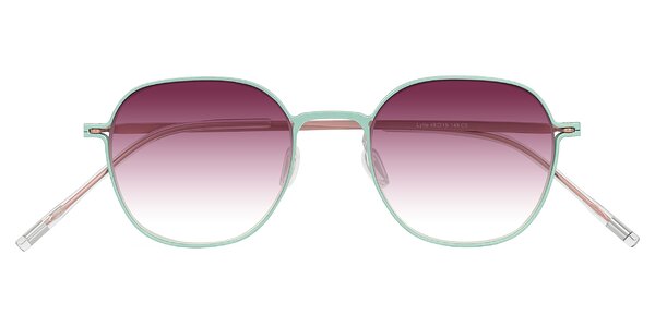 Front of Lytle in Matte Teal/Pink