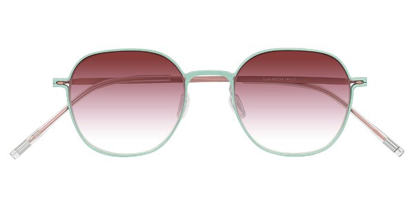 Front of Lytle in Matte Teal/Pink