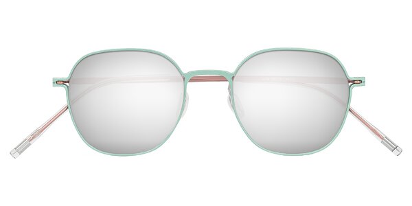 Front of Lytle in Matte Teal/Pink