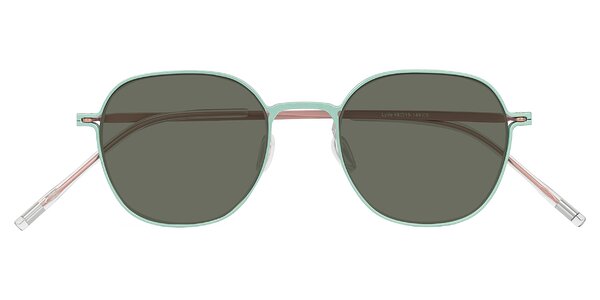 Front of Lytle in Matte Teal/Pink