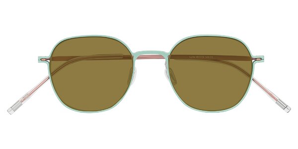 Front of Lytle in Matte Teal/Pink