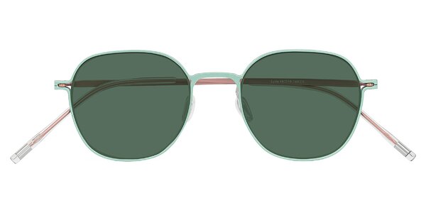 Front of Lytle in Matte Teal/Pink