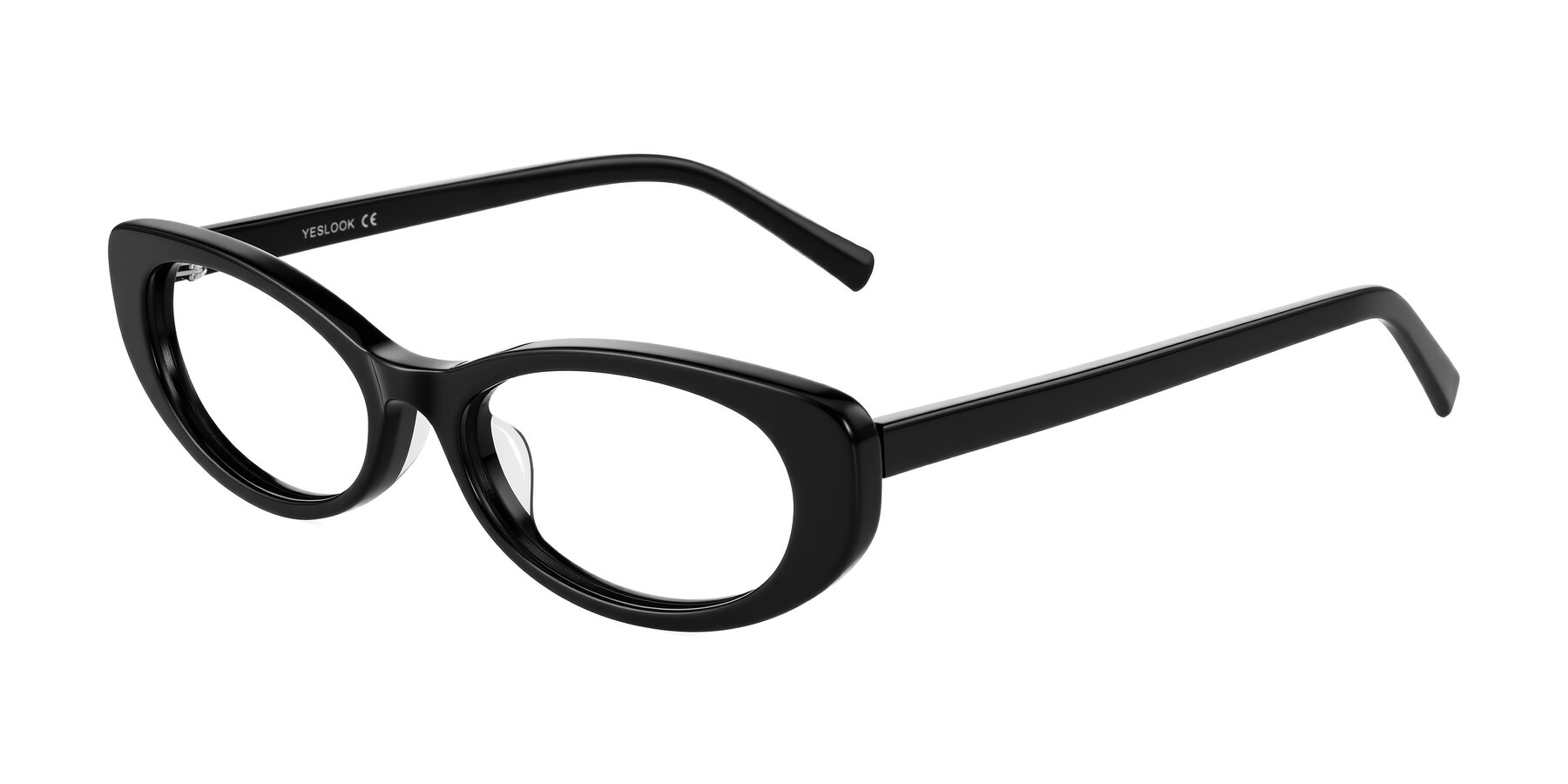 Angle of Buffalo in Black with Clear Blue Light Blocking Lenses