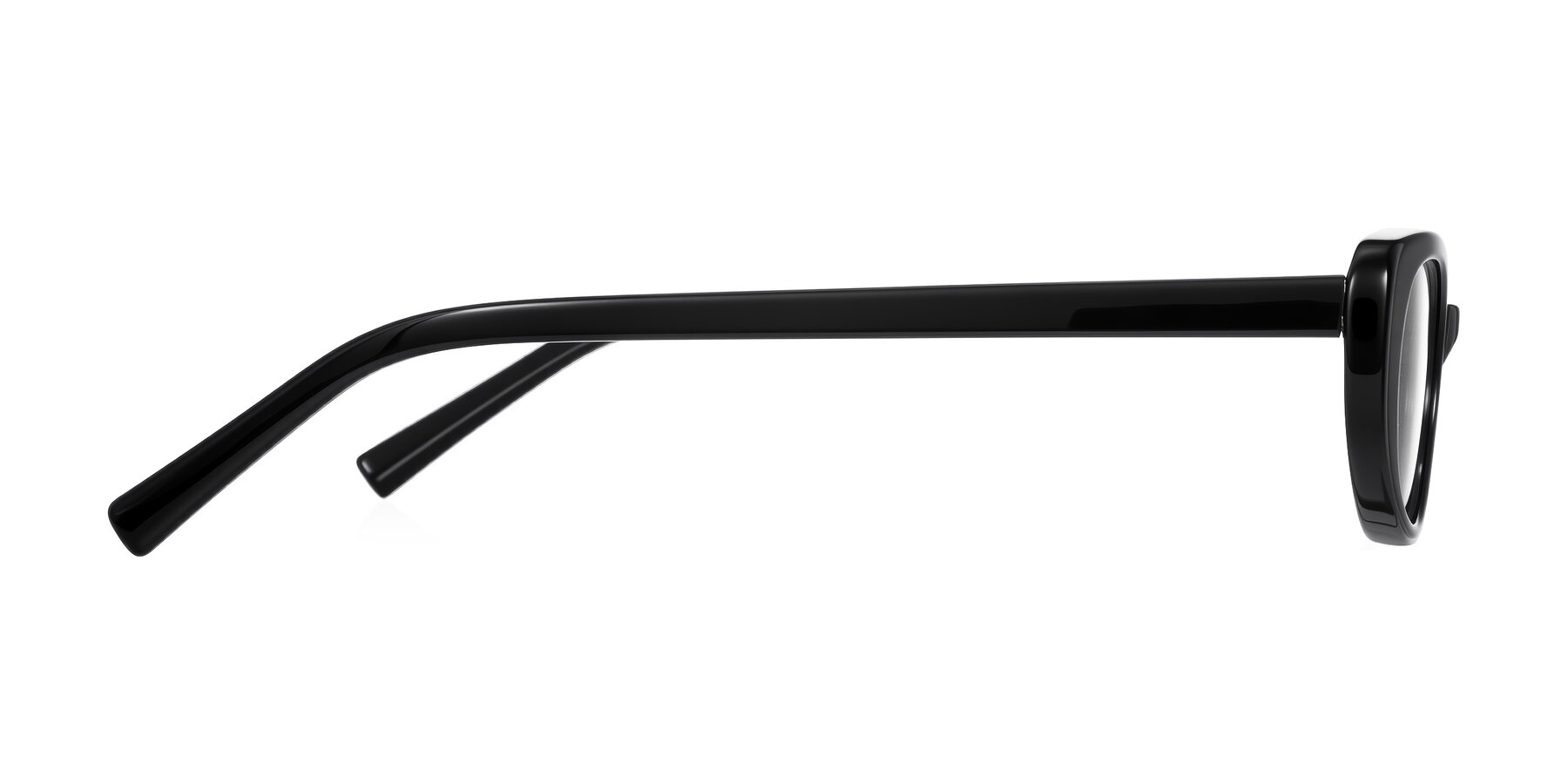 Side of Buffalo in Black with Clear Blue Light Blocking Lenses