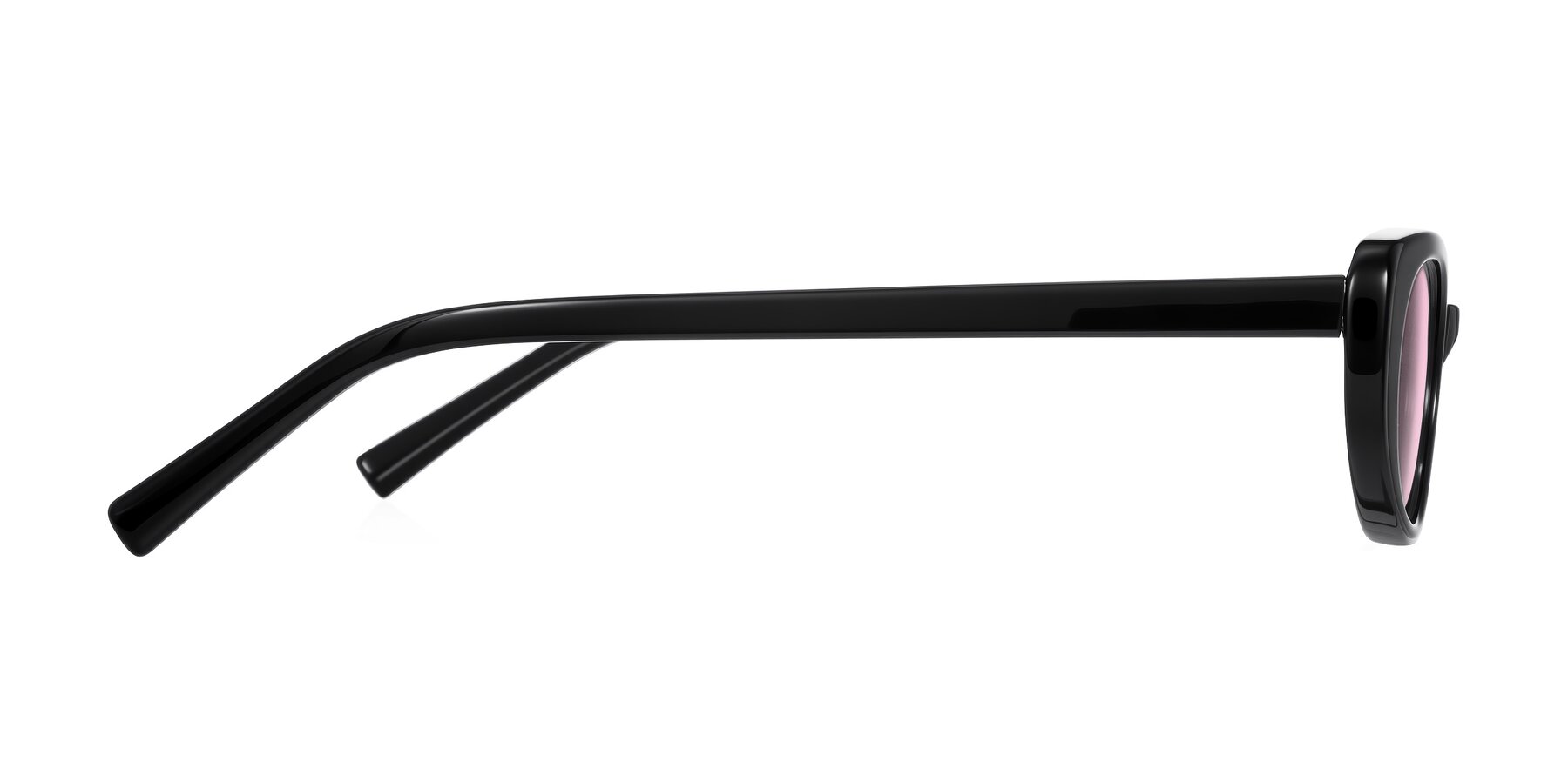 Side of Buffalo in Black with Light Pink Tinted Lenses