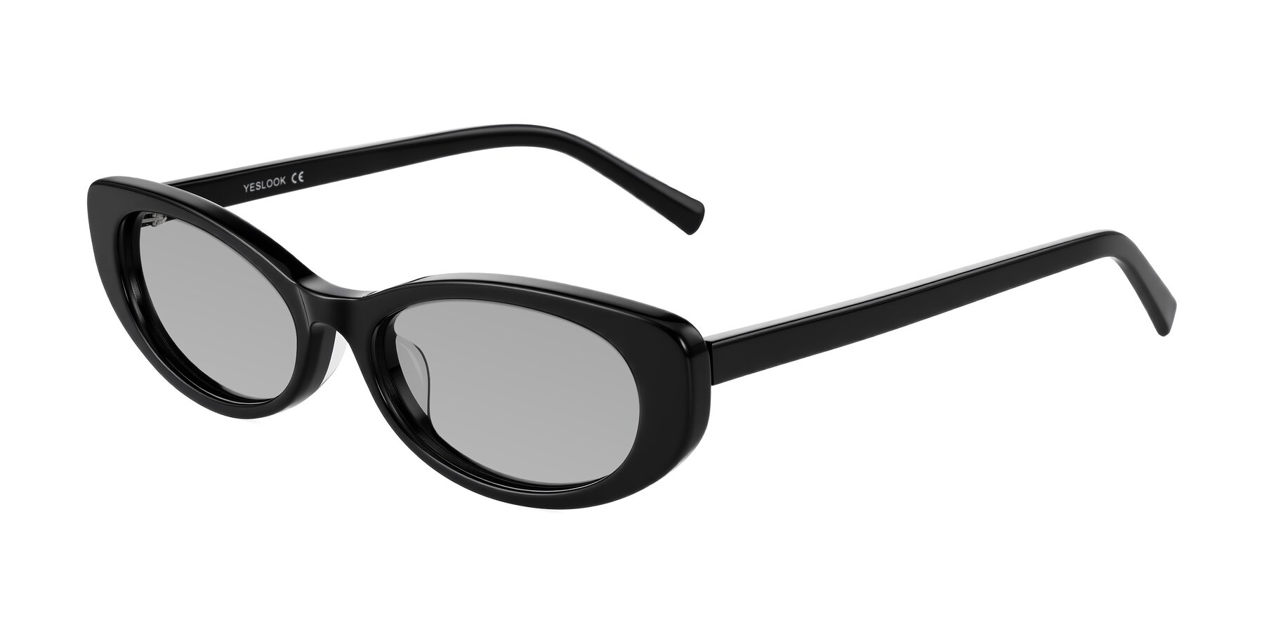 Angle of Buffalo in Black with Light Gray Tinted Lenses