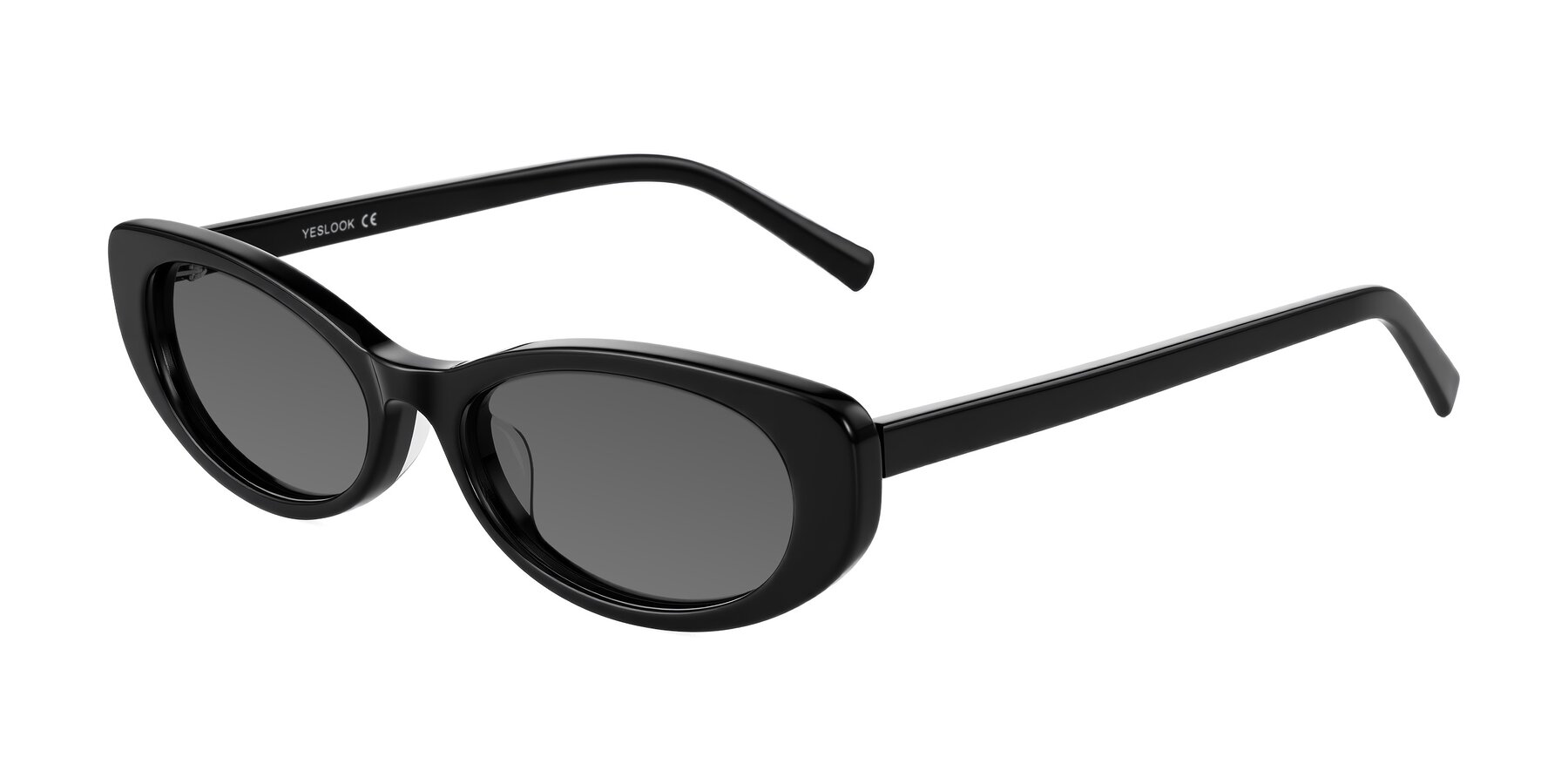Angle of Buffalo in Black with Medium Gray Tinted Lenses
