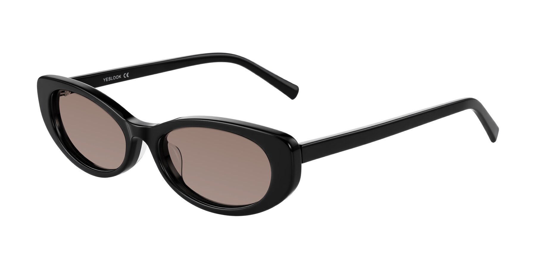 Angle of Buffalo in Black with Medium Brown Tinted Lenses