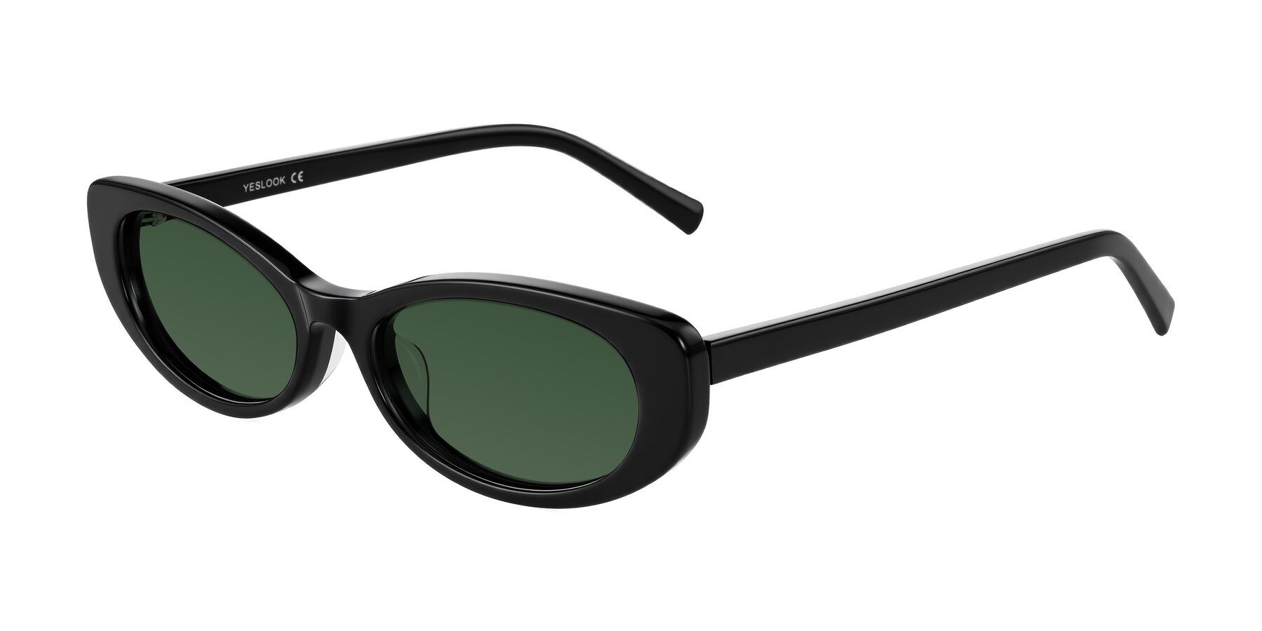 Angle of Buffalo in Black with Green Tinted Lenses