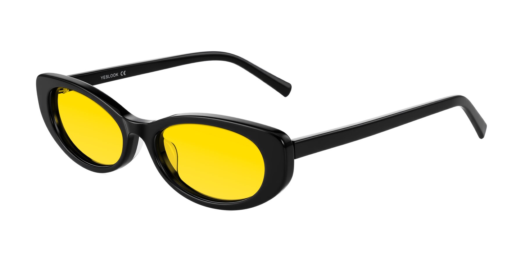 Angle of Buffalo in Black with Yellow Tinted Lenses