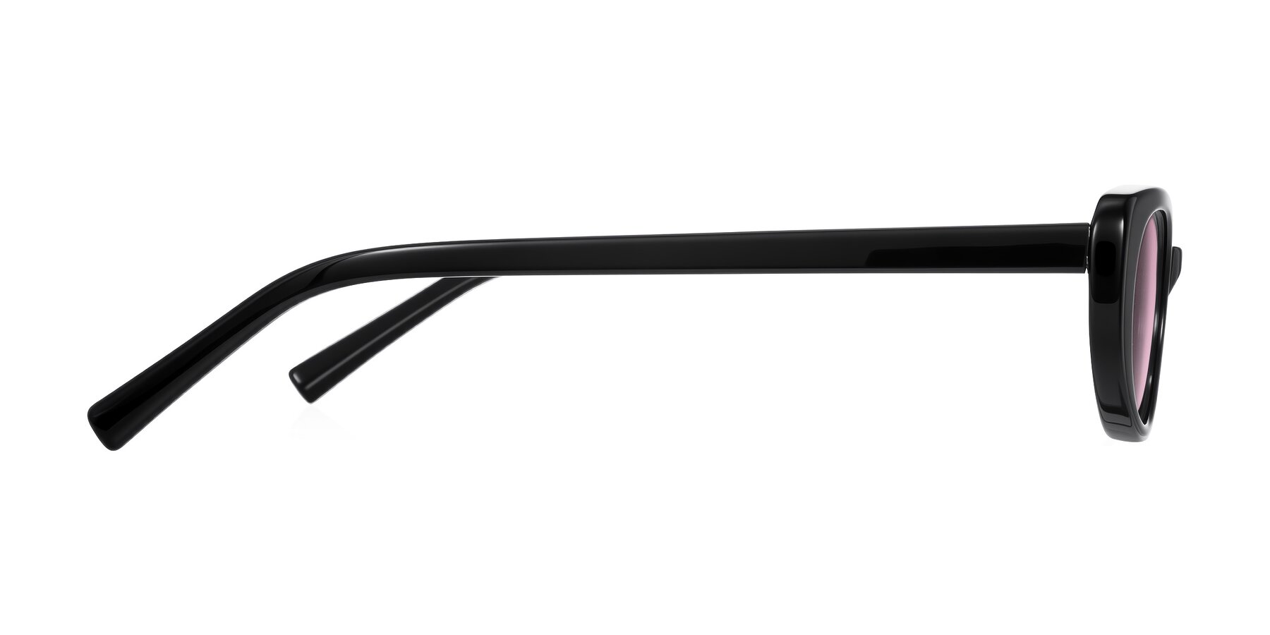 Side of Buffalo in Black with Light Wine Tinted Lenses