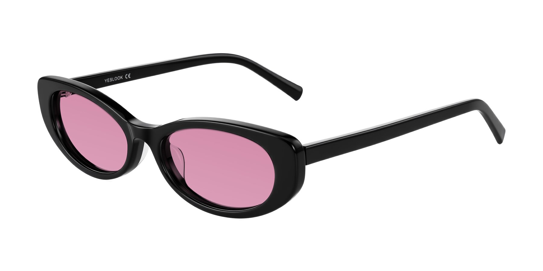Angle of Buffalo in Black with Medium Wine Tinted Lenses