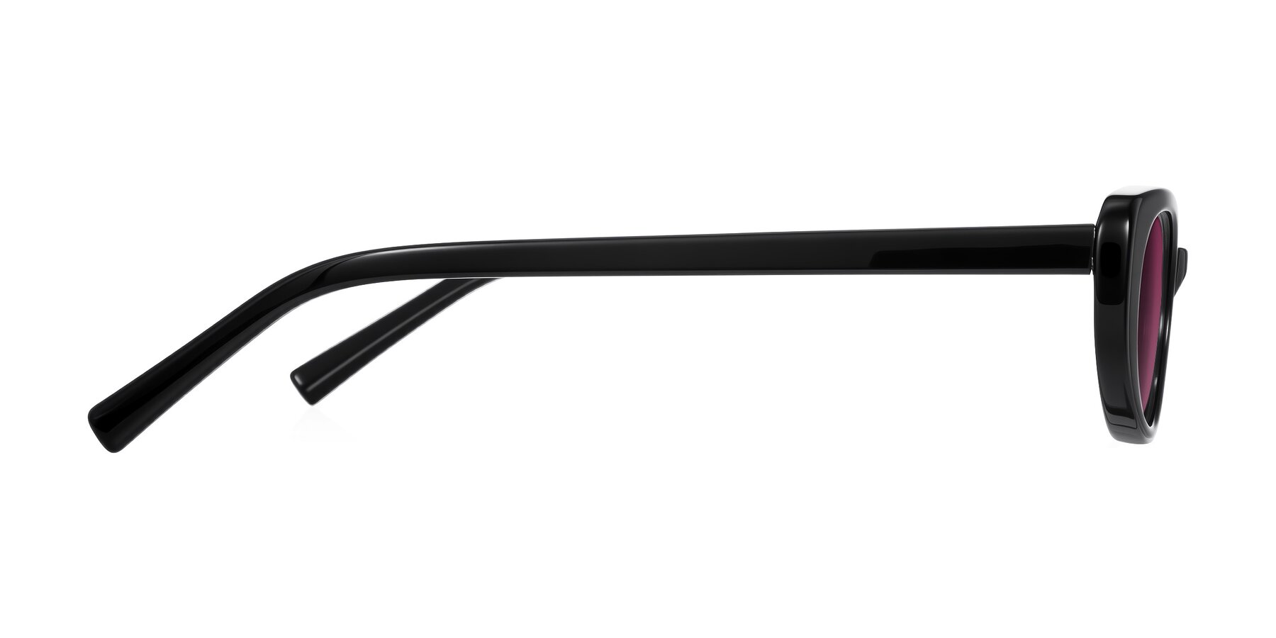 Side of Buffalo in Black with Wine Tinted Lenses