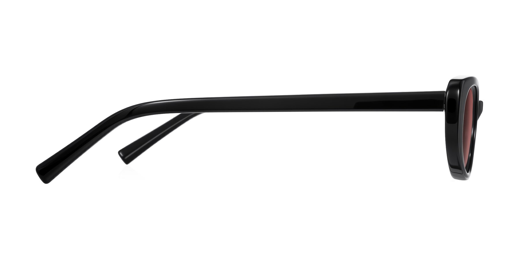 Side of Buffalo in Black with Garnet Tinted Lenses