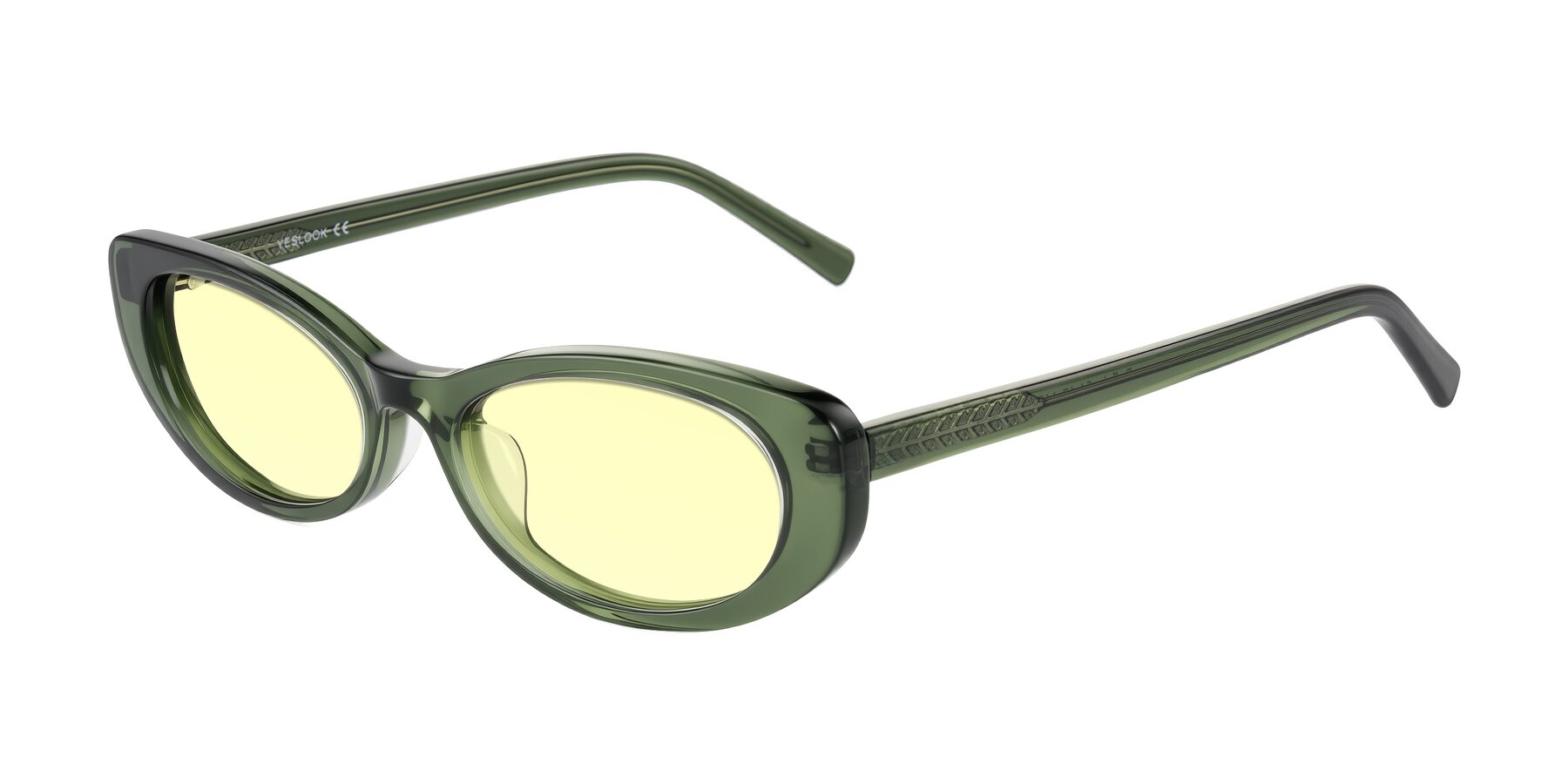 Angle of Buffalo in Olive Green with Light Yellow Tinted Lenses