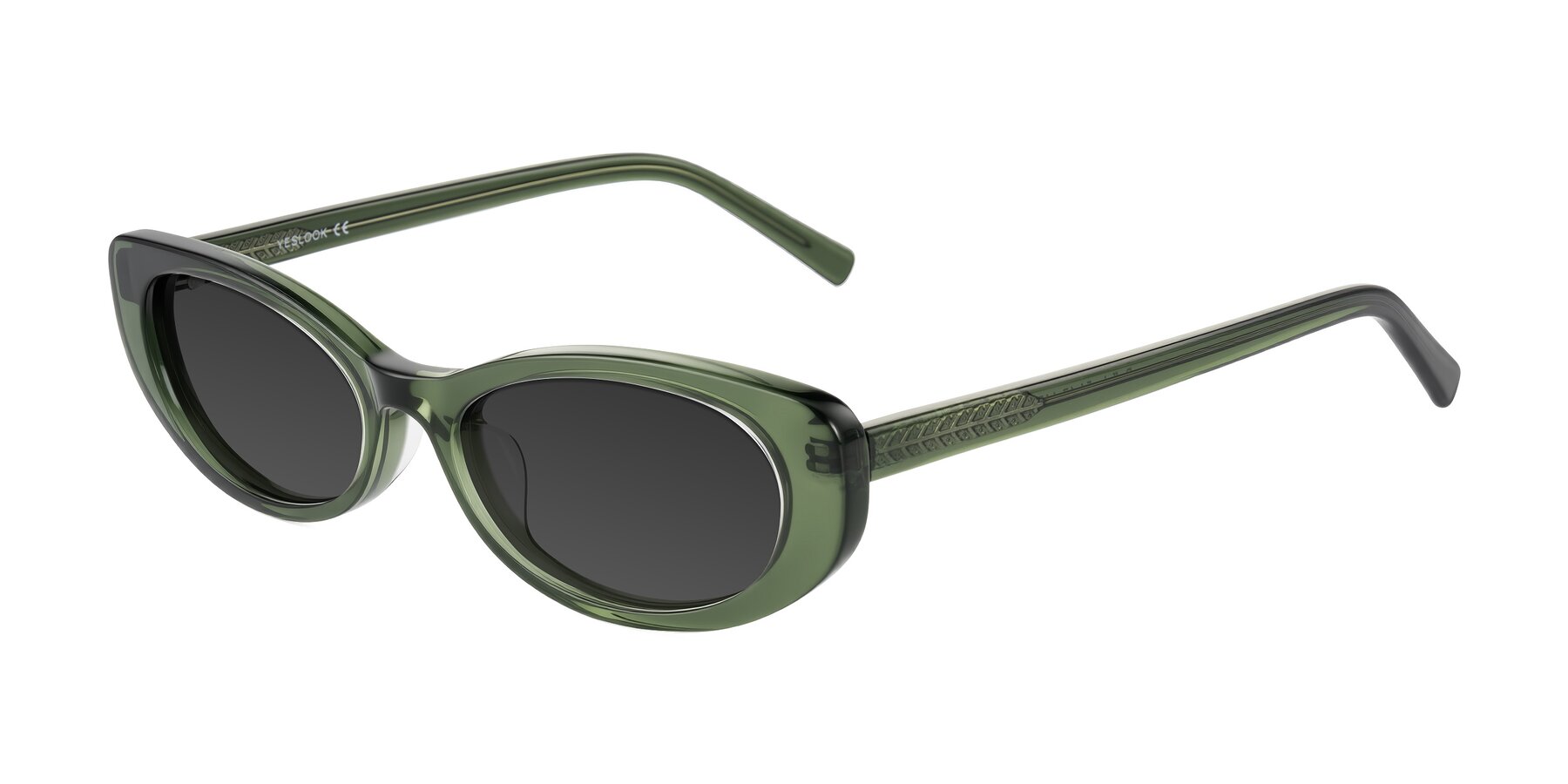 Angle of Buffalo in Olive Green with Gray Tinted Lenses