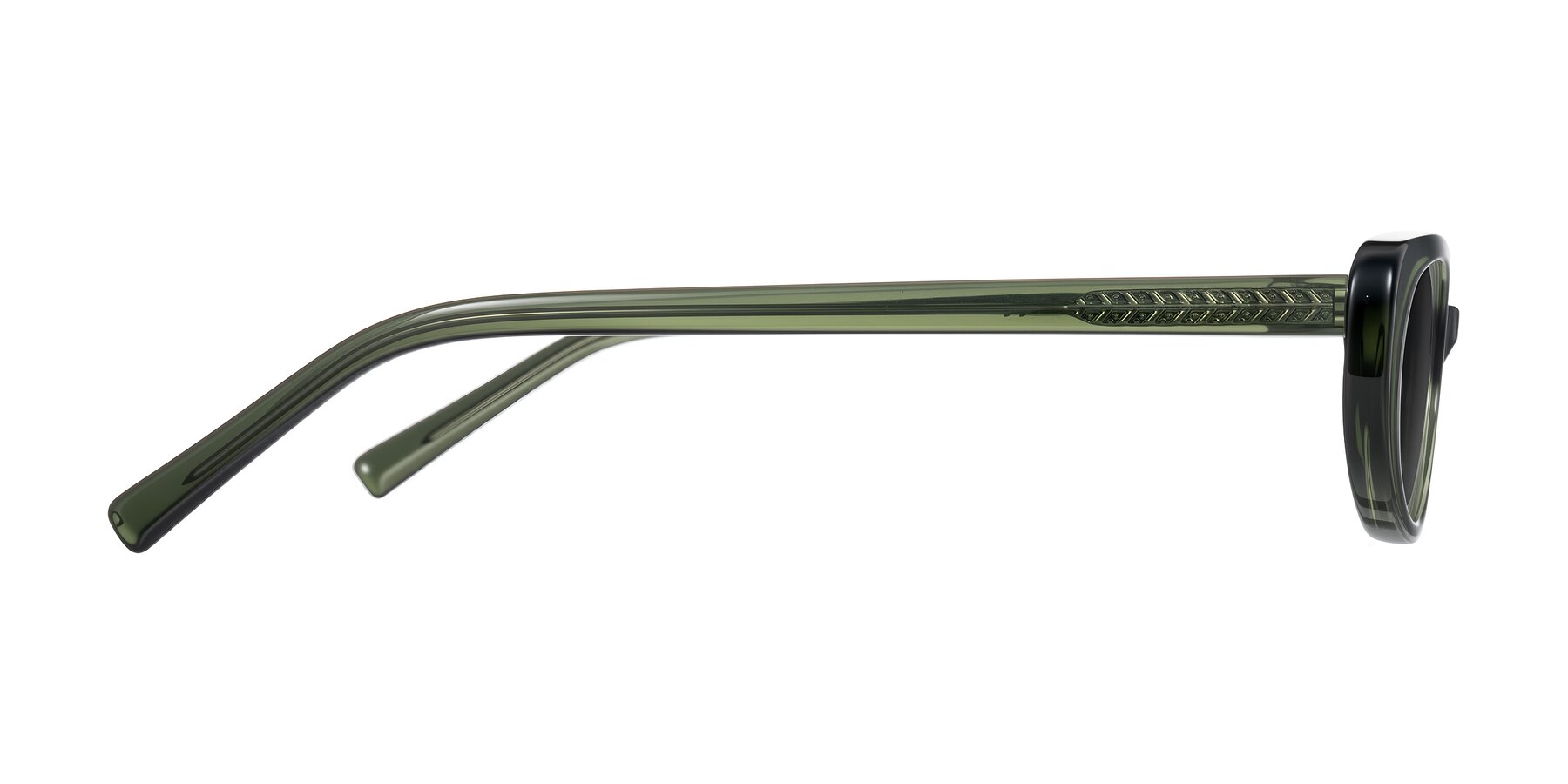 Side of Buffalo in Olive Green with Gray Tinted Lenses