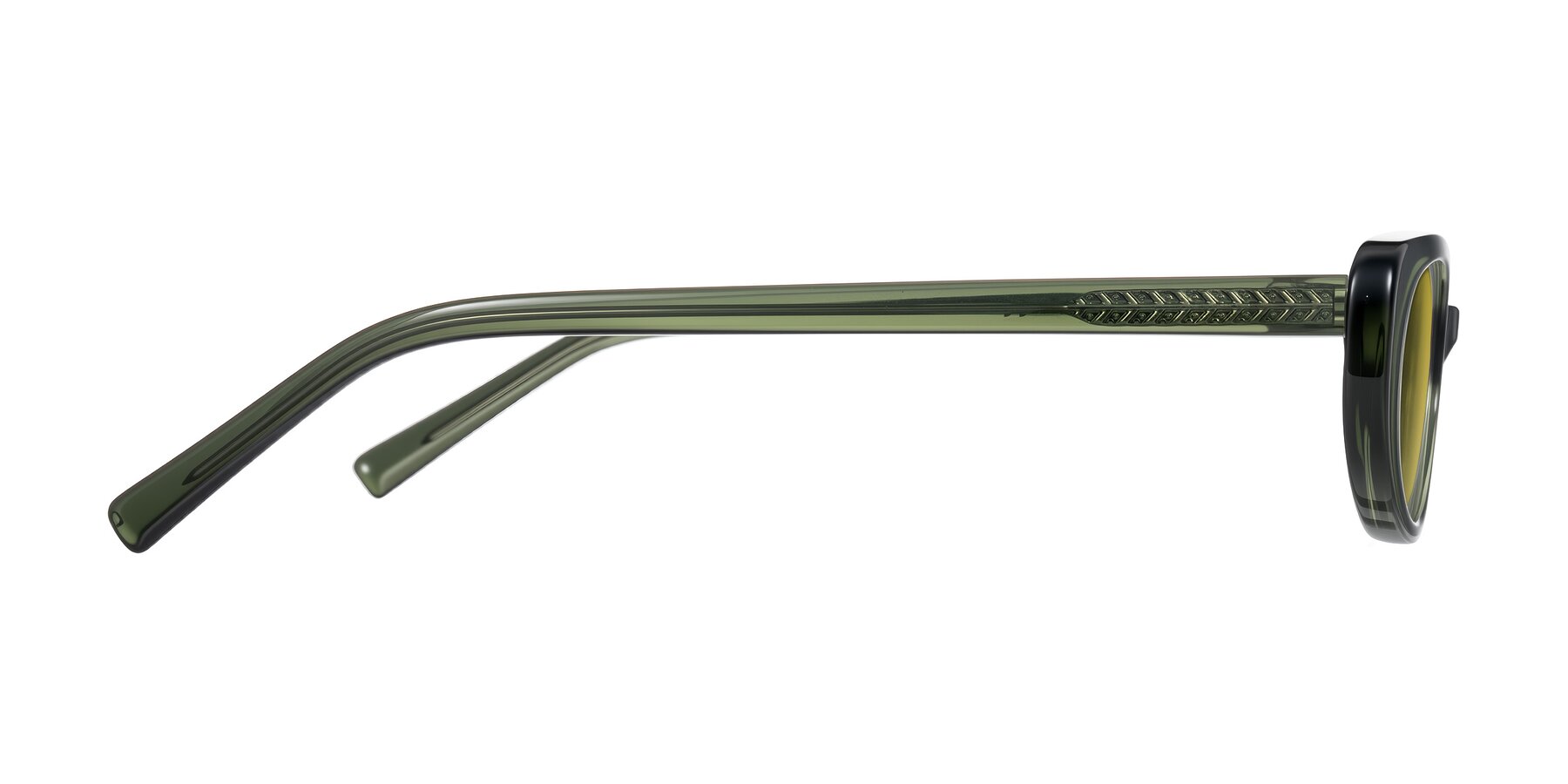 Side of Buffalo in Olive Green with Champagne Tinted Lenses