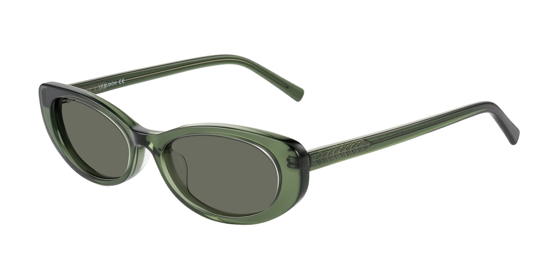 Angle of Buffalo in Olive Green with Gray Polarized Lenses