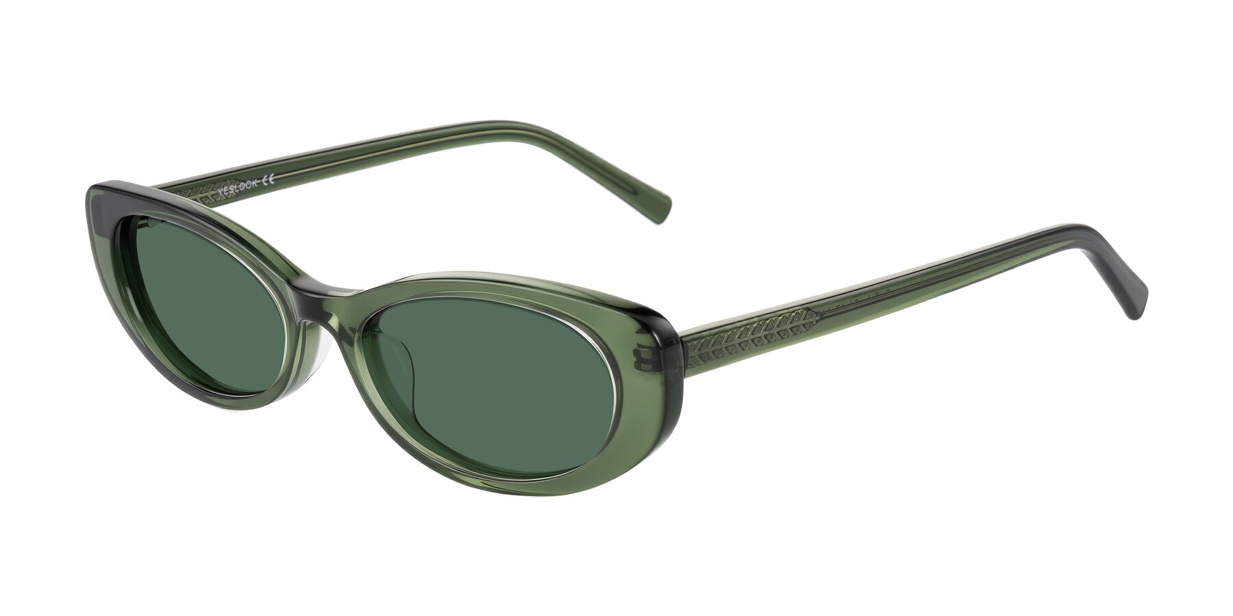 Angle of Buffalo in Olive Green with Green Polarized Lenses