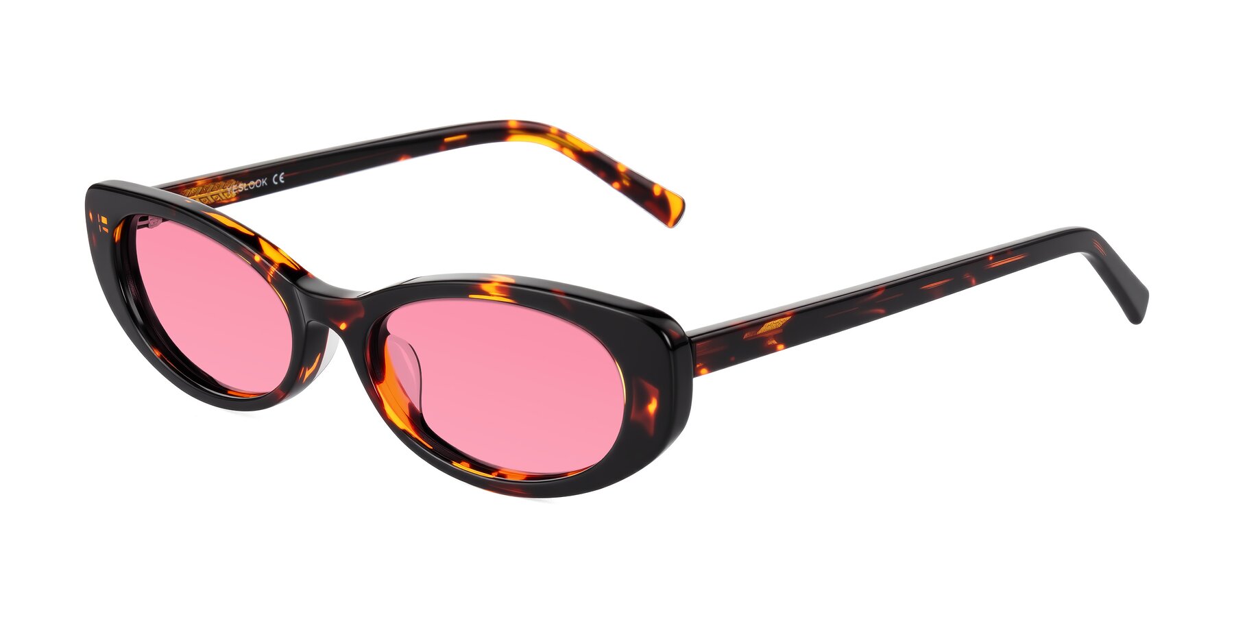 Angle of Buffalo in Tortoise with Pink Tinted Lenses