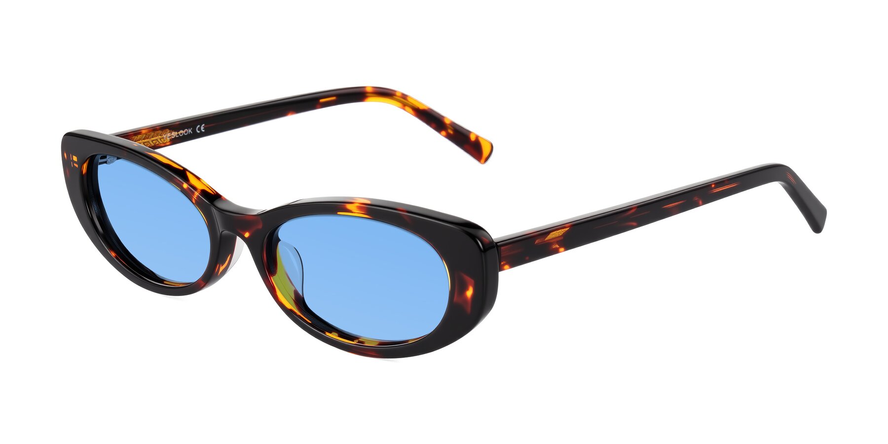 Angle of Buffalo in Tortoise with Medium Blue Tinted Lenses