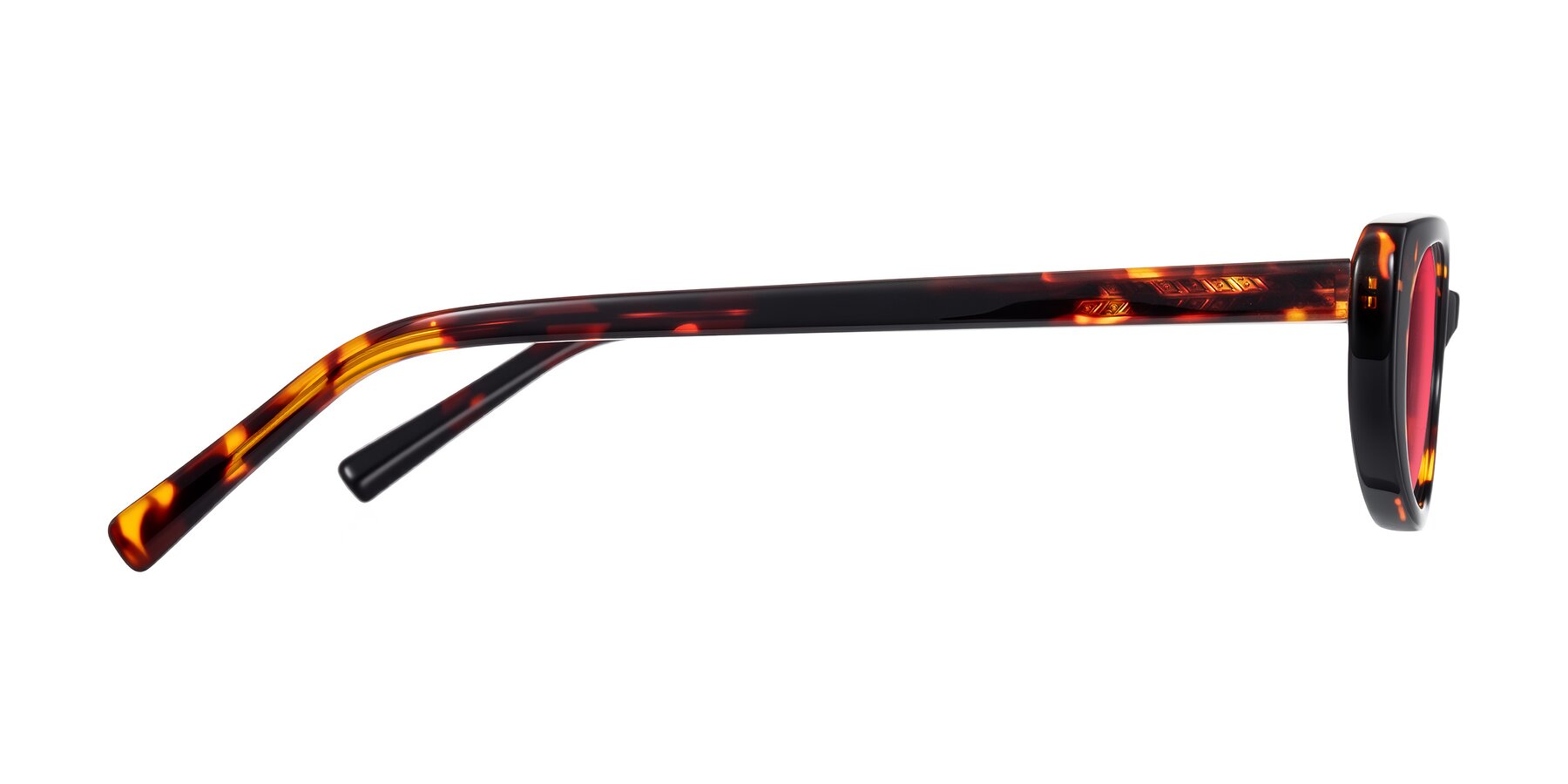 Side of Buffalo in Tortoise with Red Tinted Lenses