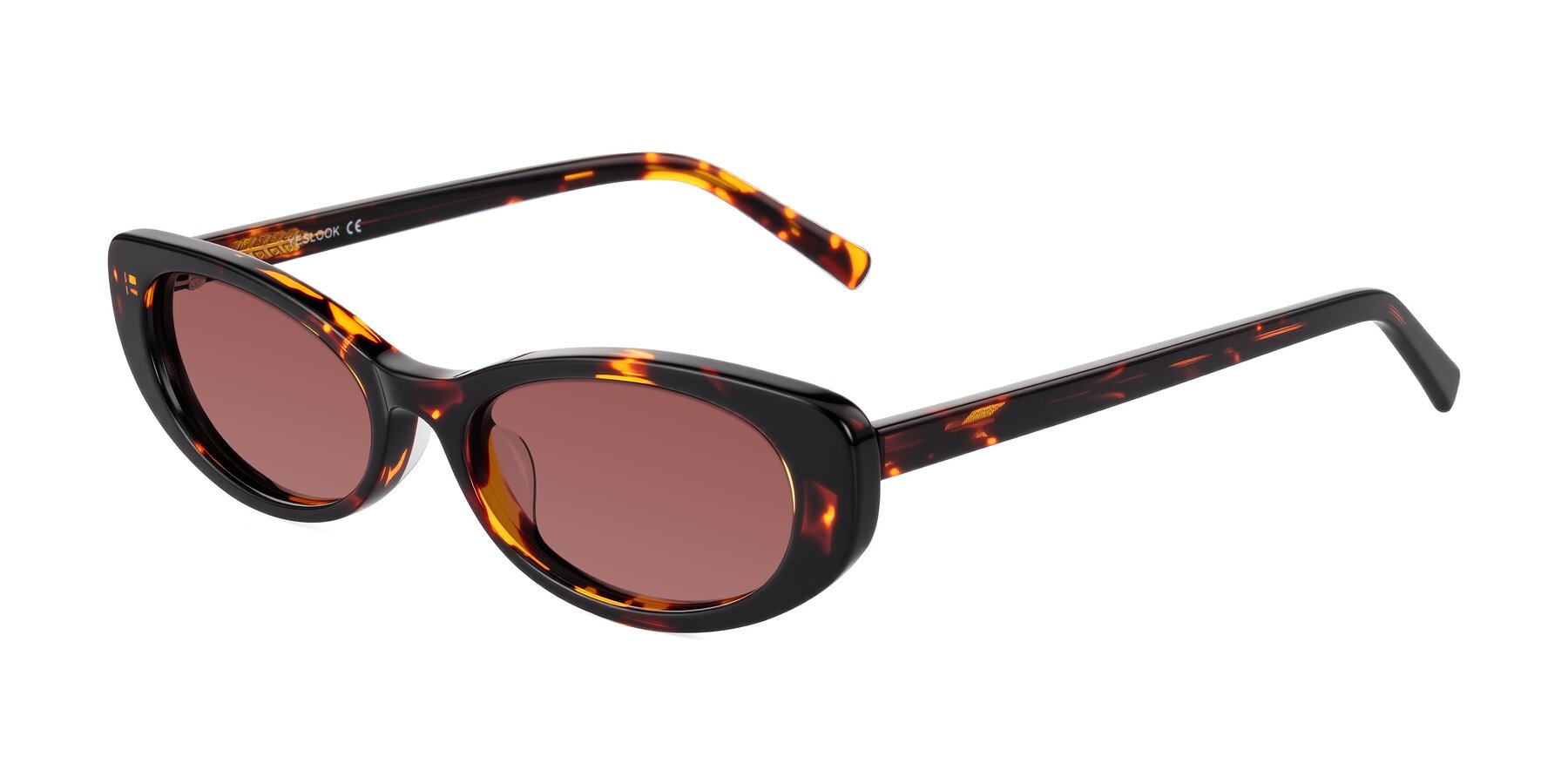Angle of Buffalo in Tortoise with Garnet Tinted Lenses