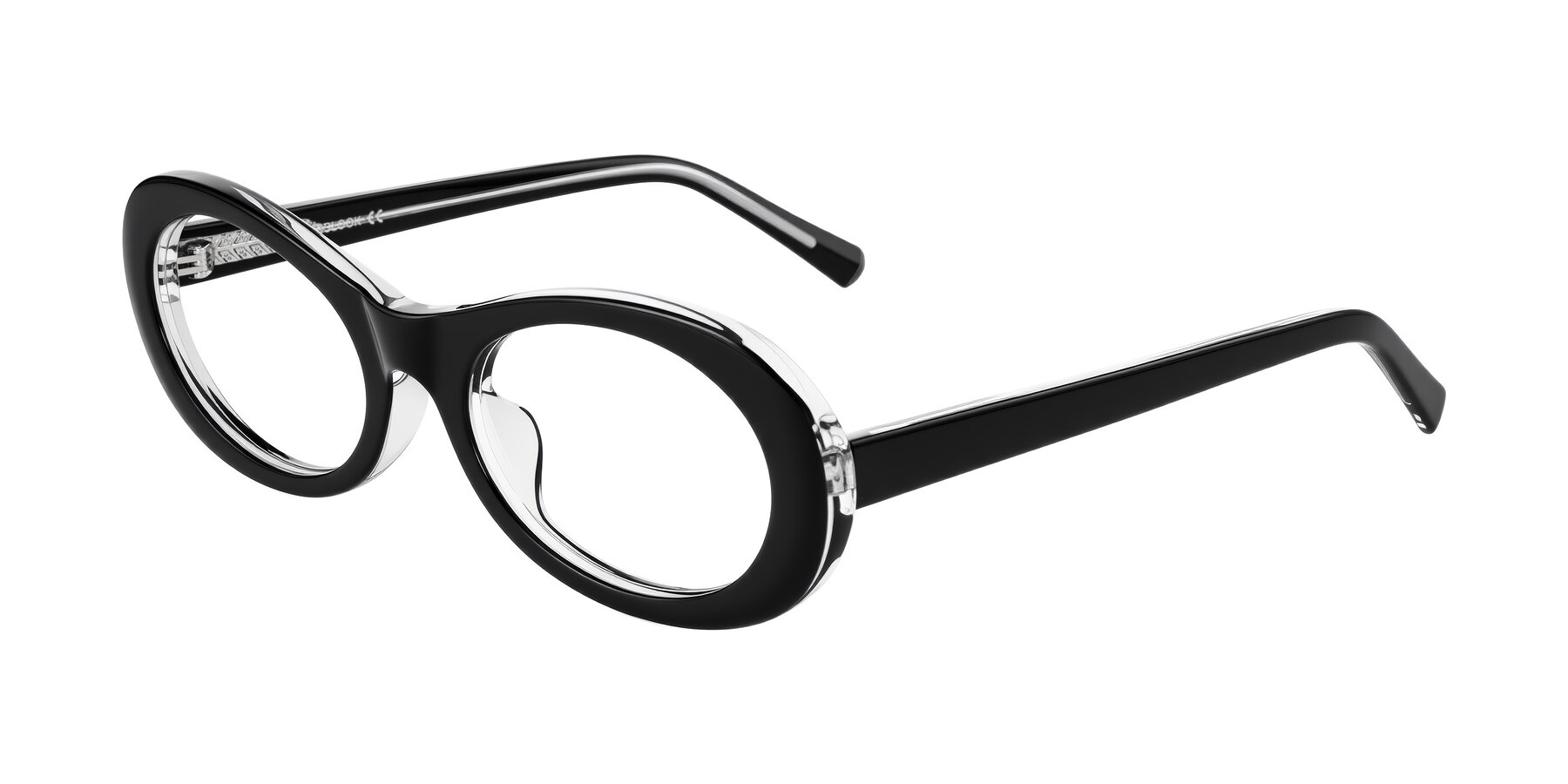 Angle of Layo in Black/Clear with Clear Blue Light Blocking Lenses