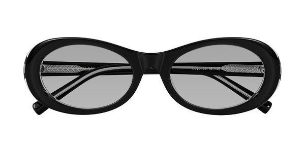 Front of Layo in Black/Clear