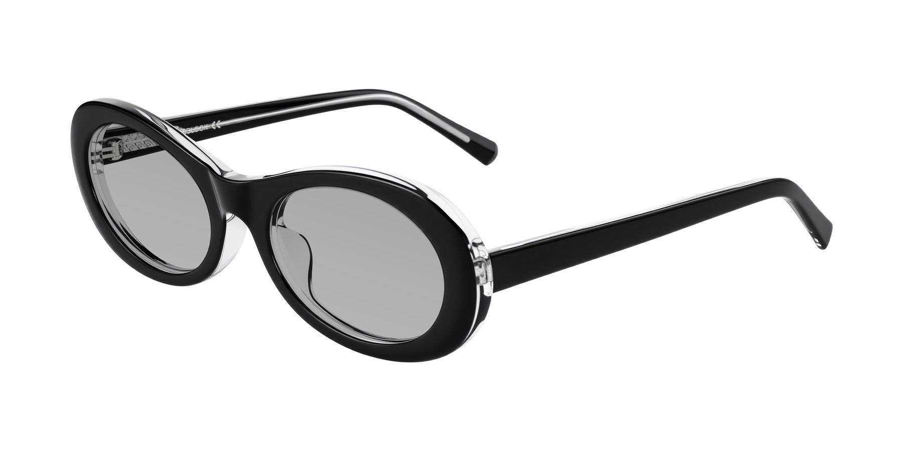 Angle of Layo in Black/Clear with Light Gray Tinted Lenses