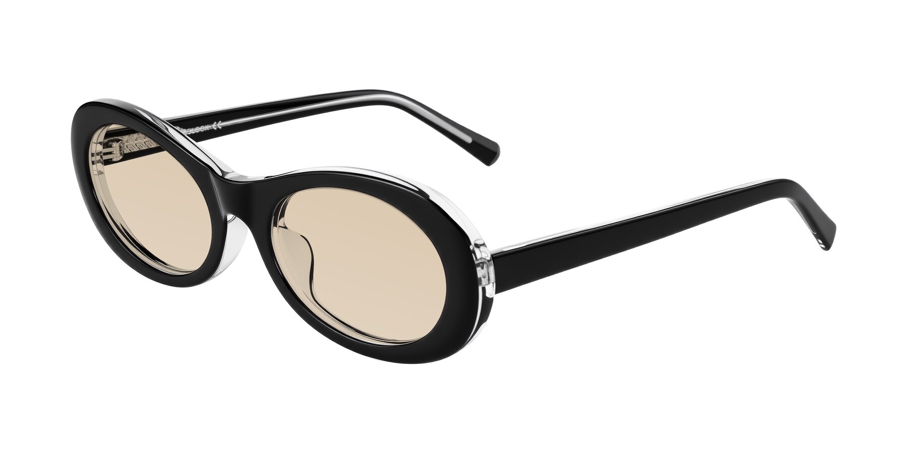 Angle of Layo in Black/Clear with Light Brown Tinted Lenses