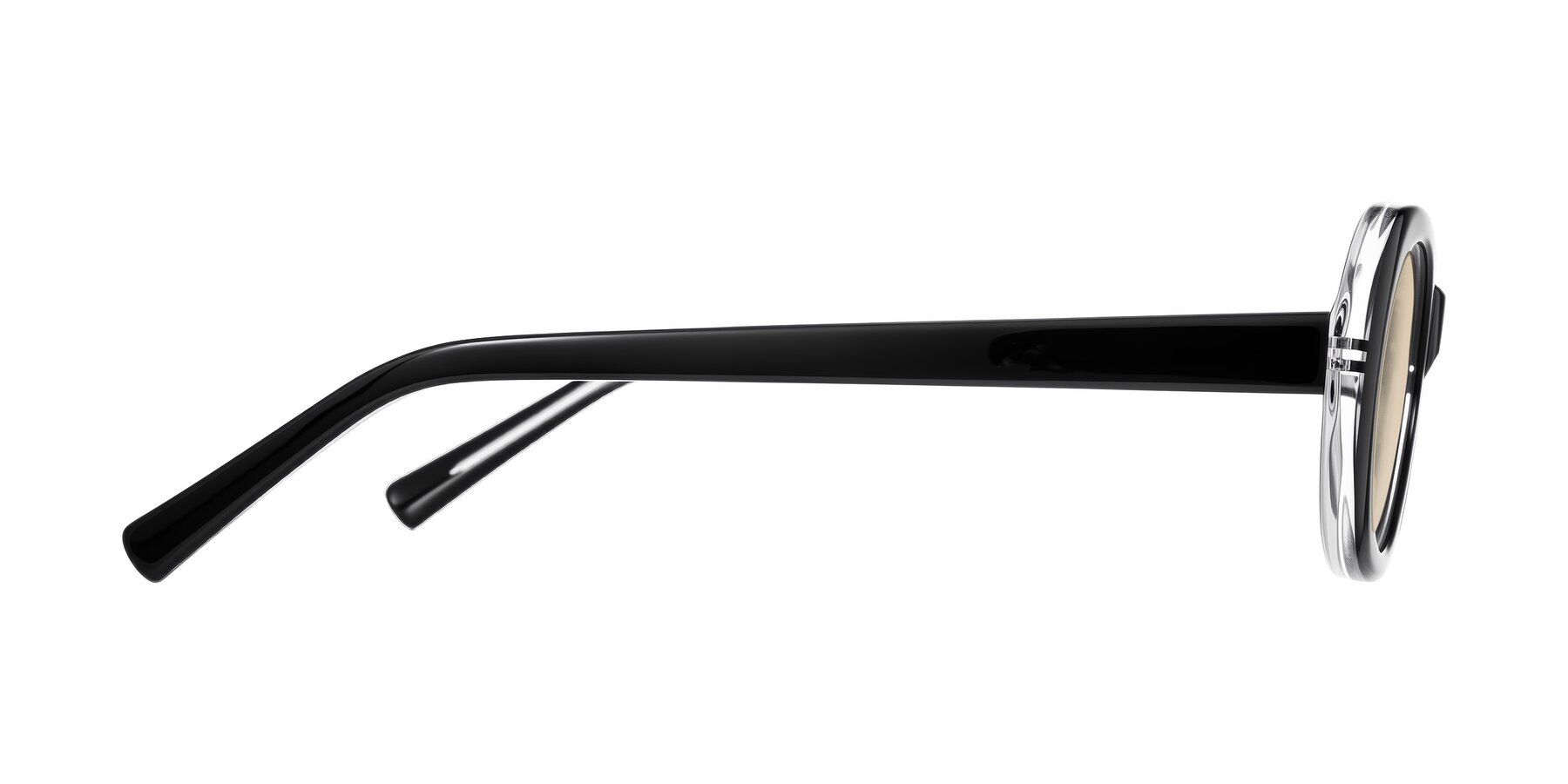 Side of Layo in Black/Clear with Light Brown Tinted Lenses