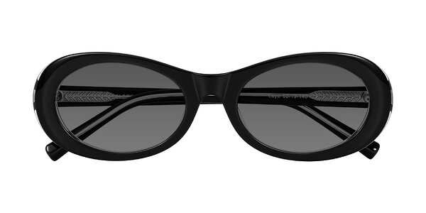Front of Layo in Black/Clear