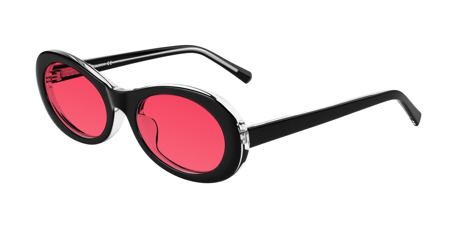 Angle of Layo in Black/Clear with Red Tinted Lenses