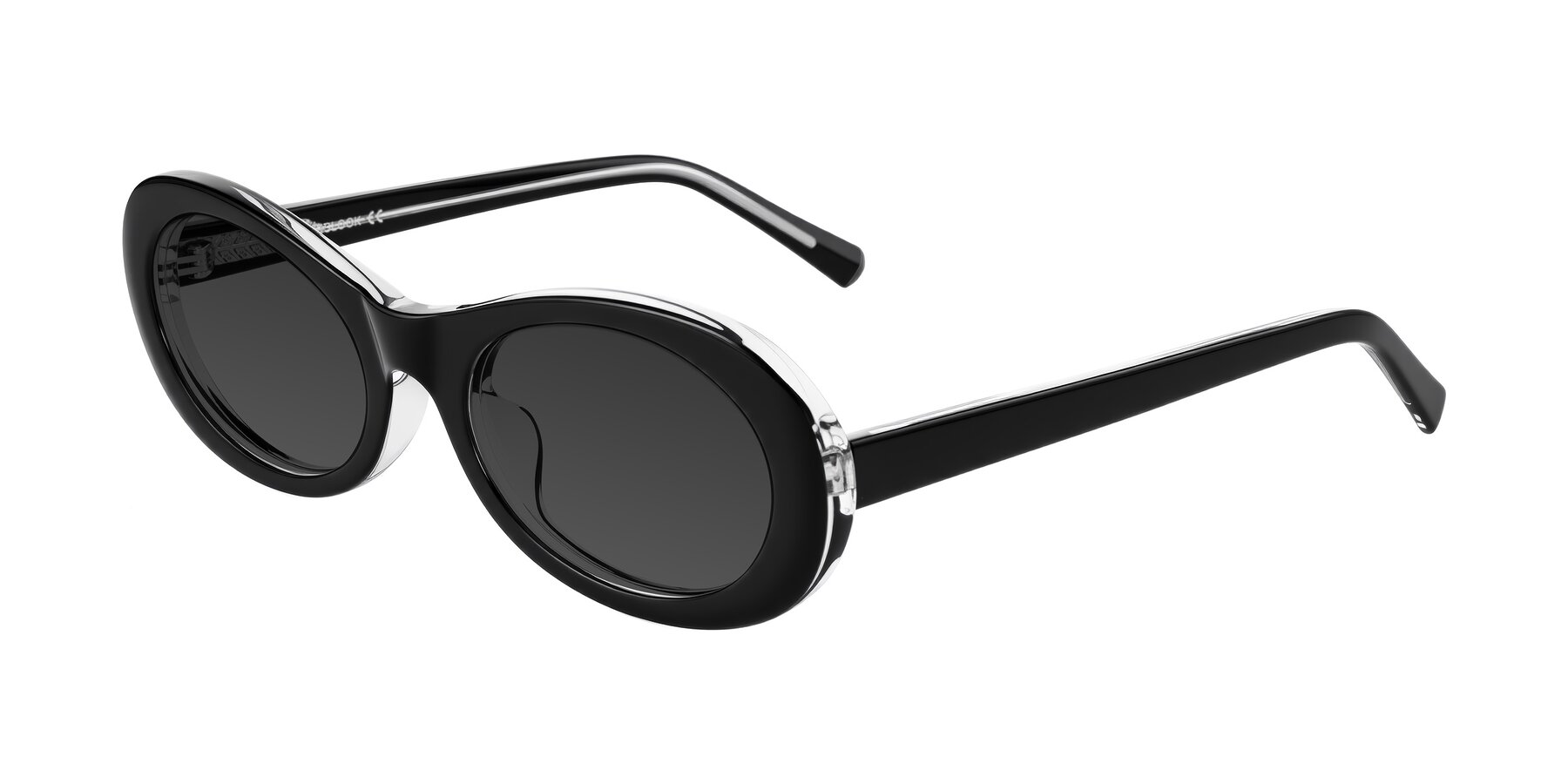 Angle of Layo in Black/Clear with Gray Tinted Lenses