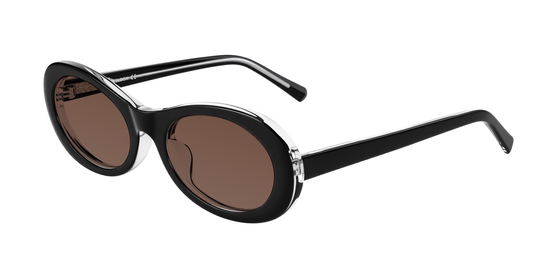Angle of Layo in Black/Clear with Brown Tinted Lenses