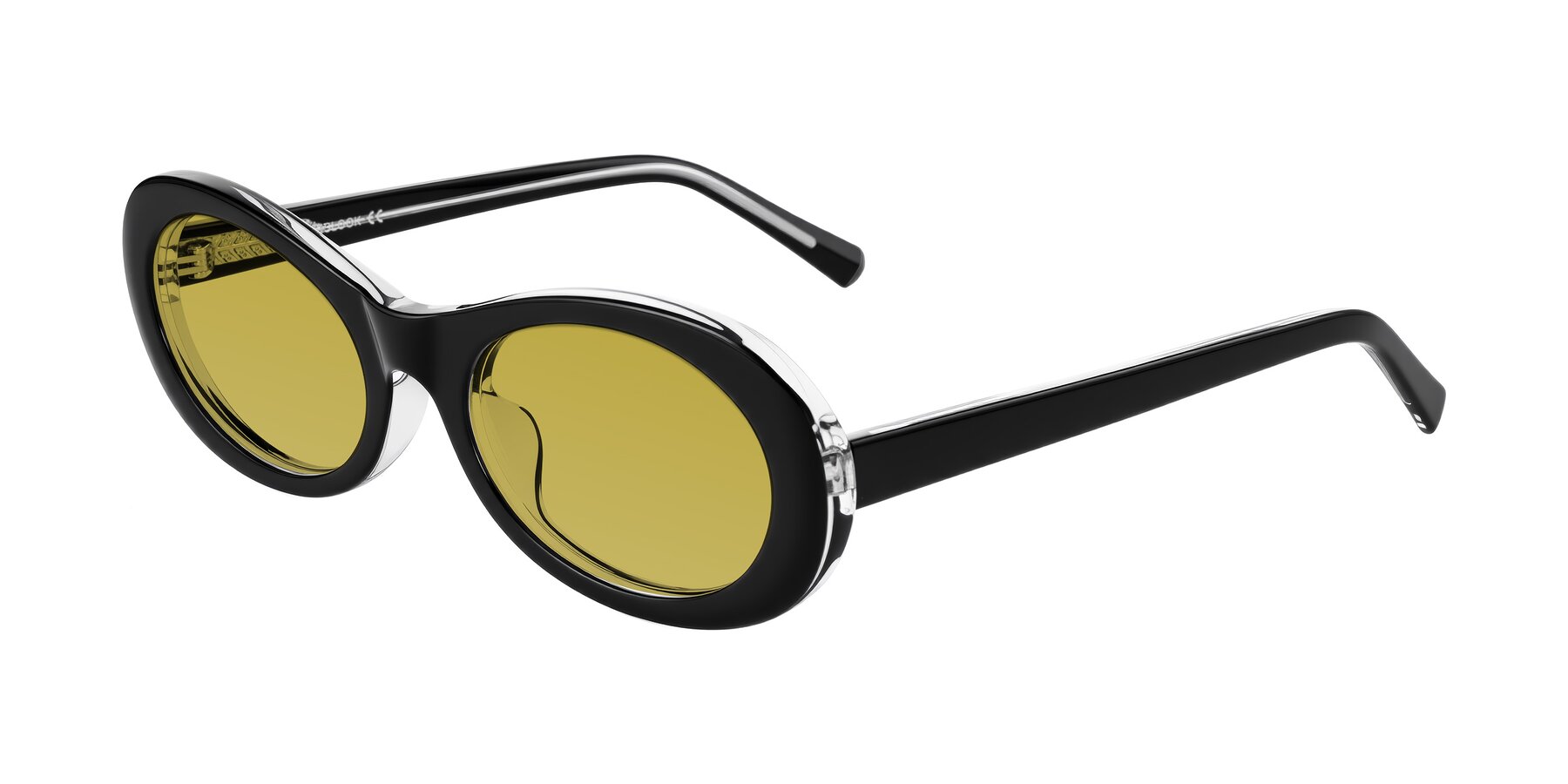 Angle of Layo in Black/Clear with Champagne Tinted Lenses