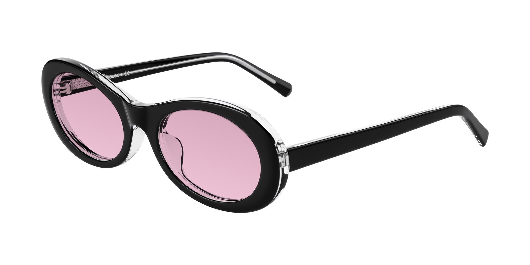 Angle of Layo in Black/Clear with Light Wine Tinted Lenses