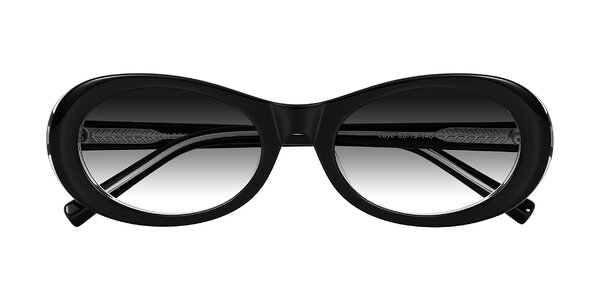 Front of Layo in Black/Clear