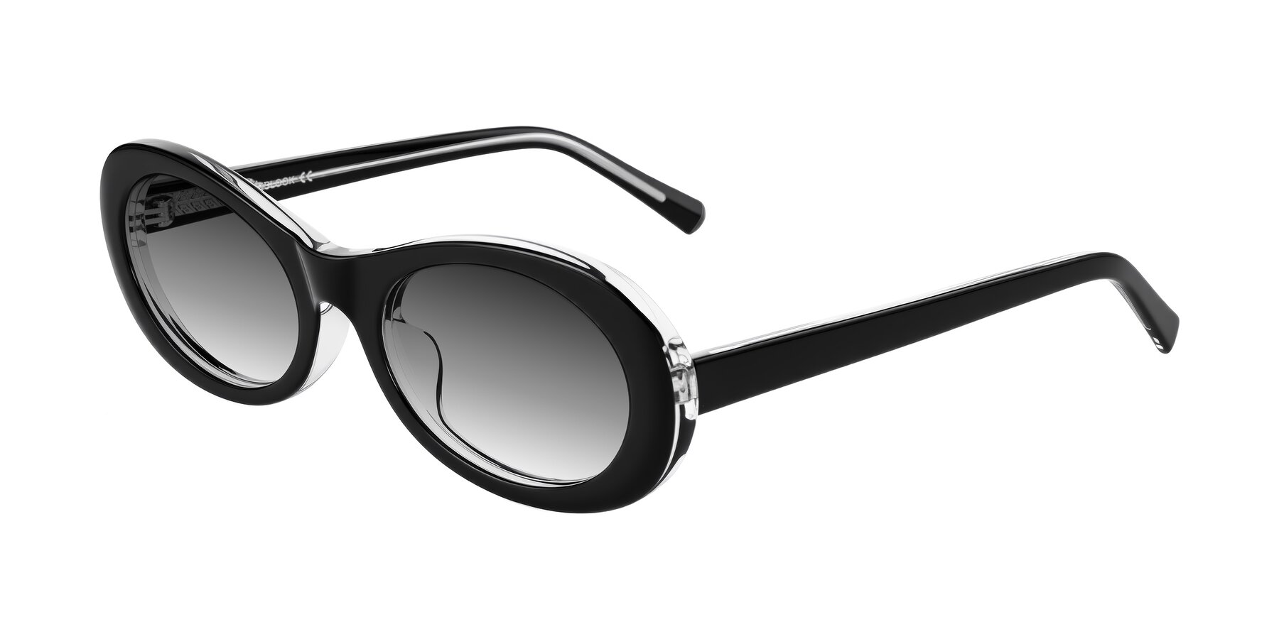 Angle of Layo in Black/Clear with Gray Gradient Lenses