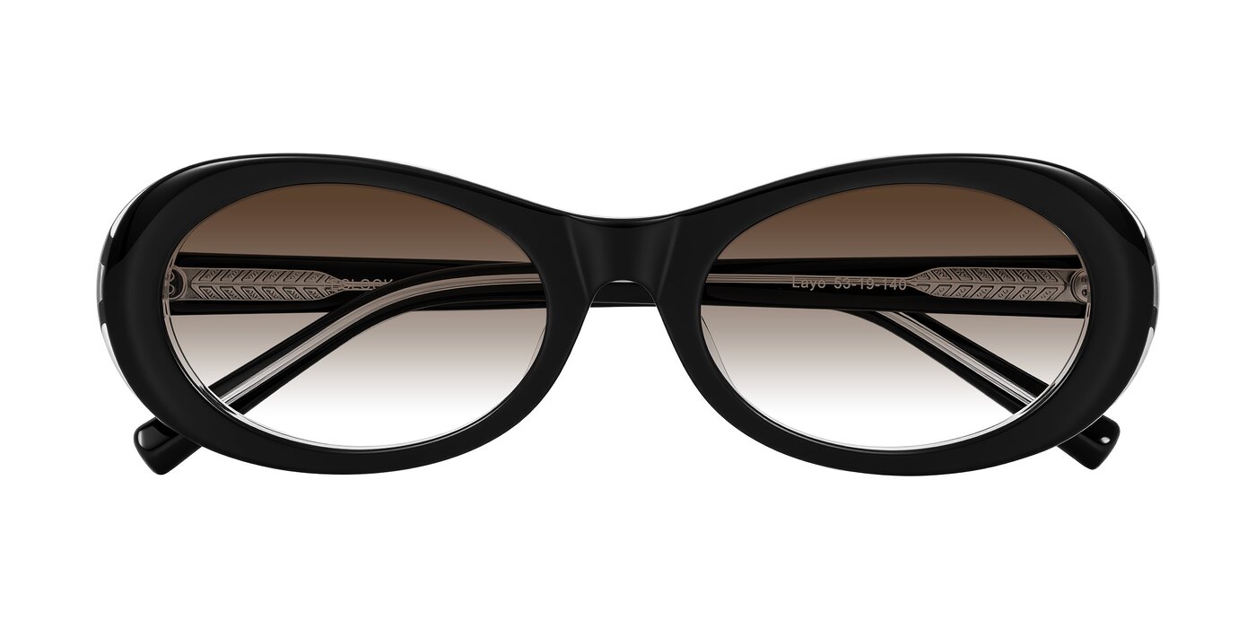Layo - Black/Clear Gradient Sunglasses