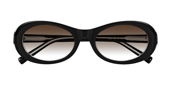 Front of Layo in Black/Clear