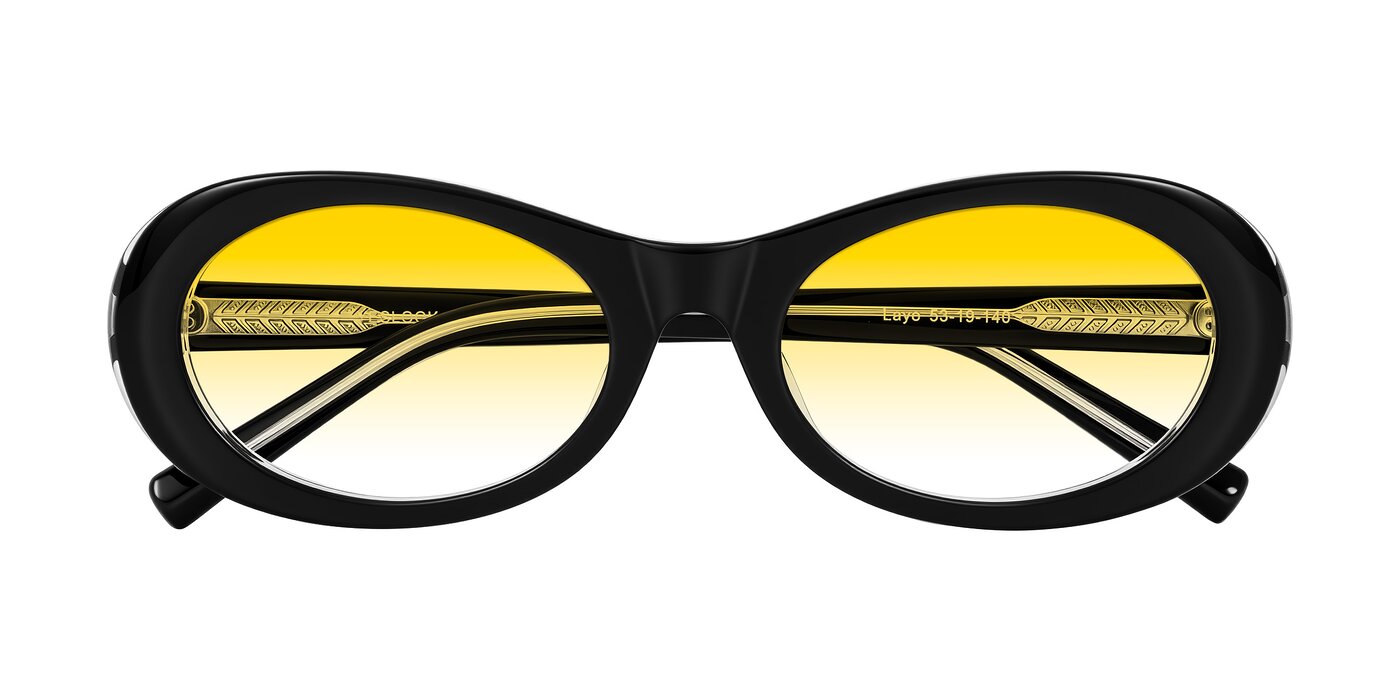 Layo - Black/Clear Gradient Sunglasses